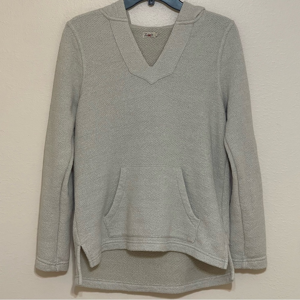 Faherty Whitewater Beach Terry Hoodie Organic Cotton Blend Sweatshirt | Medium